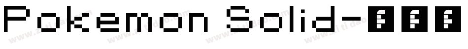Pokemon Solid字体转换